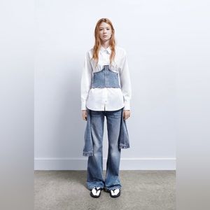 ZARA TRF DENIM CORSET